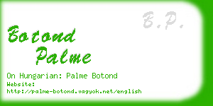 botond palme business card